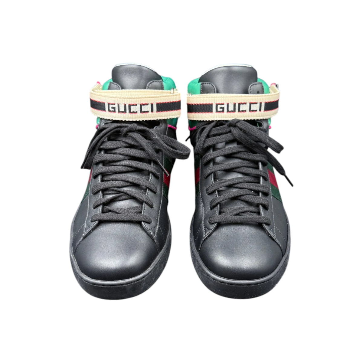 Gucci Black Stripe Ace High-Top Sneakers