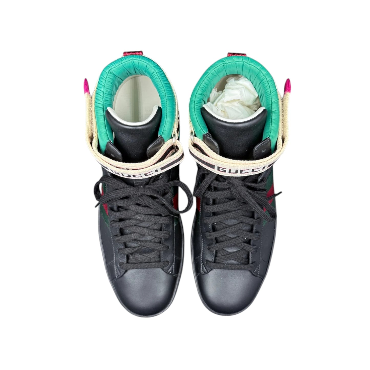 Gucci Black Stripe Ace High-Top Sneakers