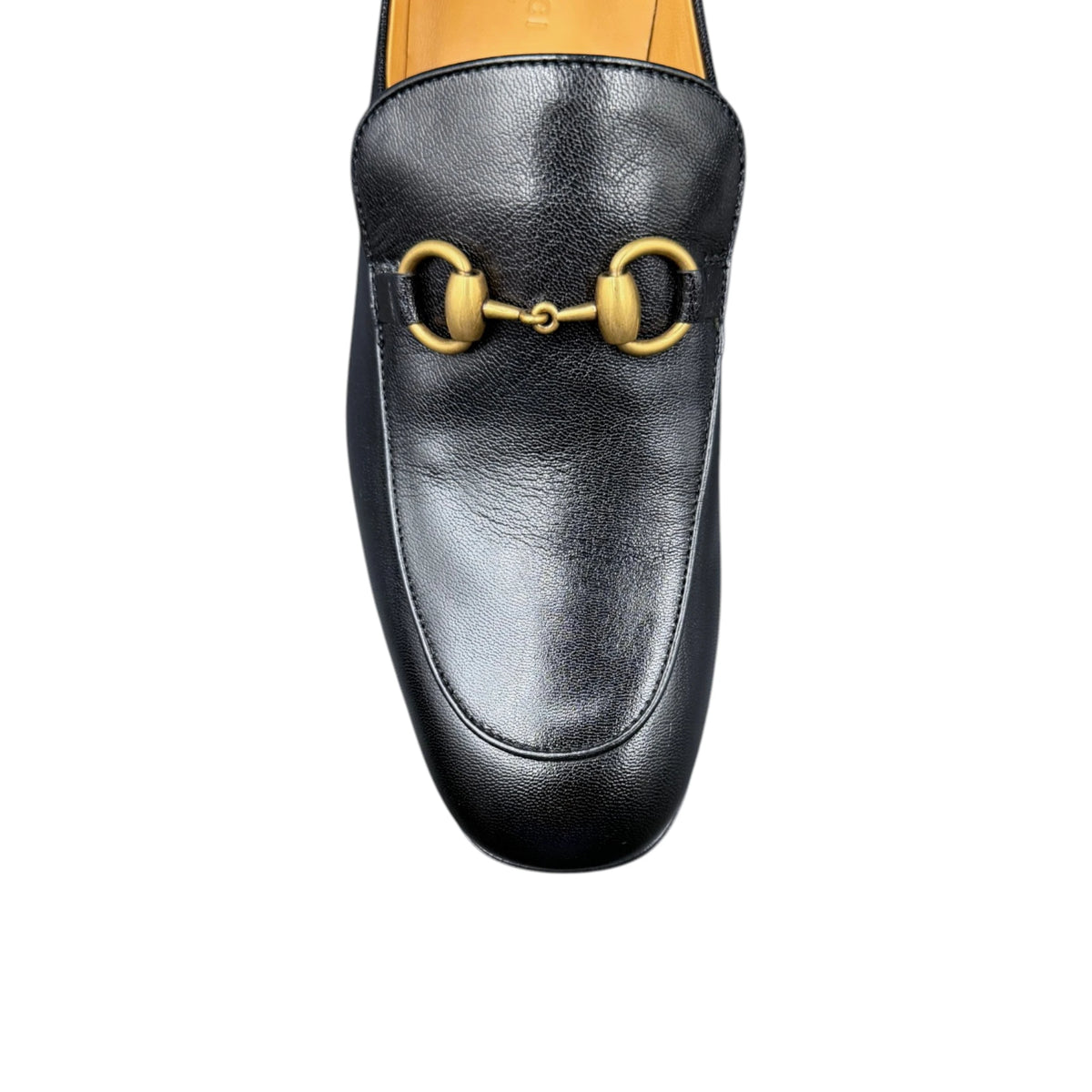 Gucci Black Goatskin Horse Bit Loafer