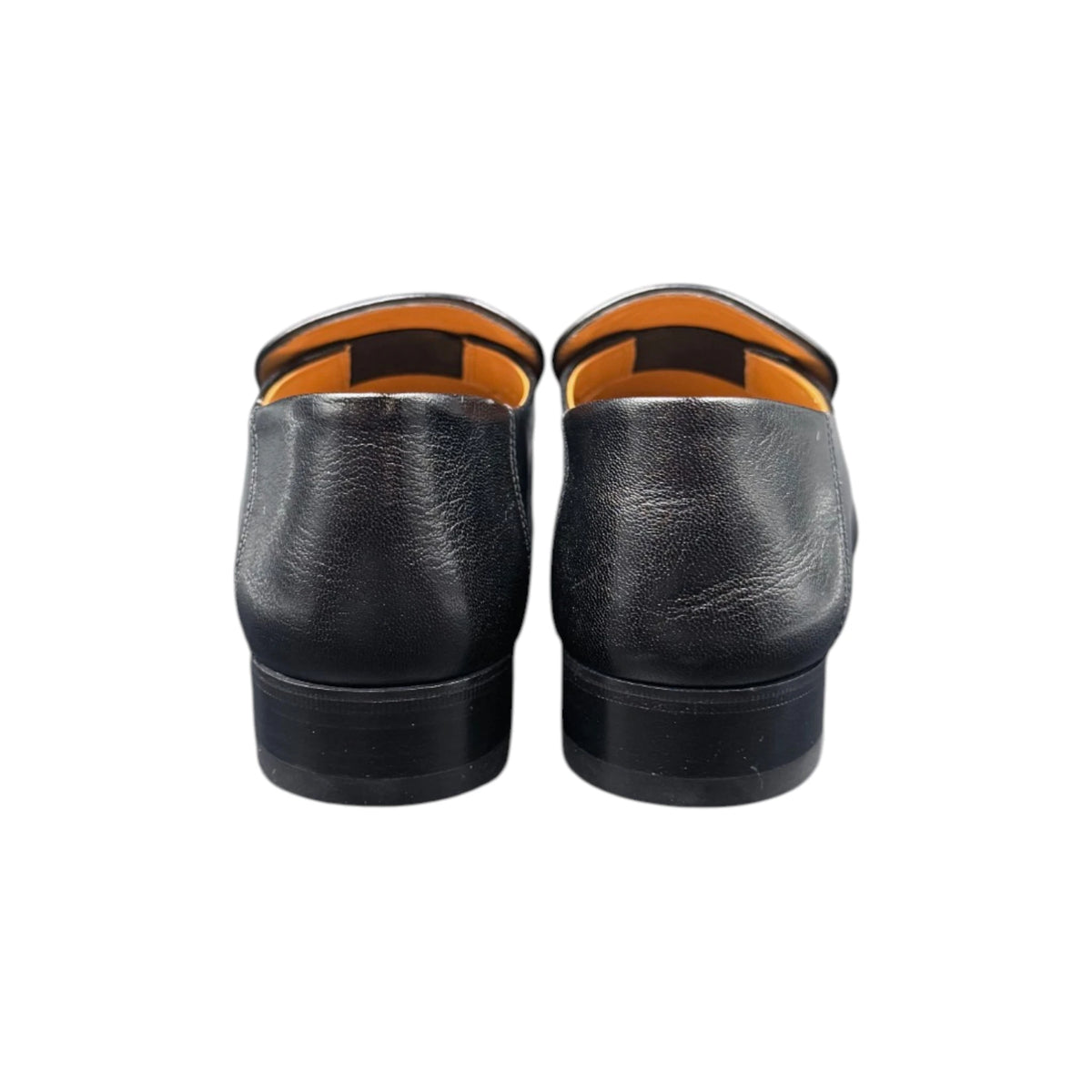 Gucci Black Goatskin Horse Bit Loafer