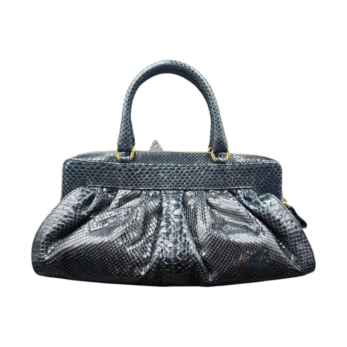 Valentino Garavani Python Skin Lacca Fleur Bag