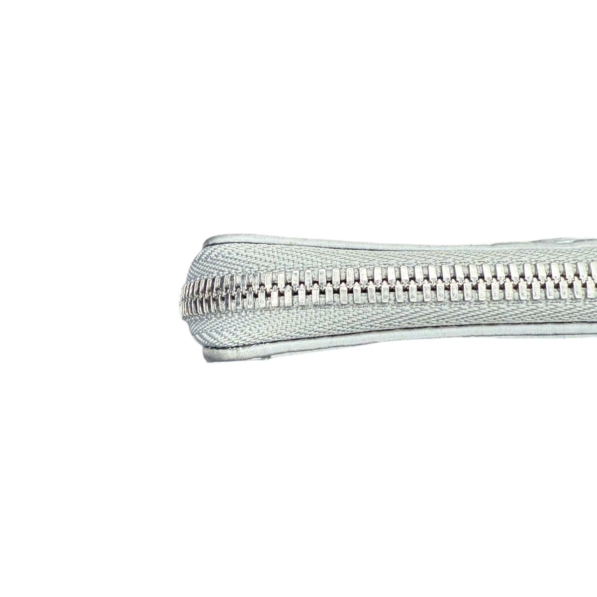 Tiffany & Co. Return to Tiffany Silver Metallic Leather Zip Card Case Wallet