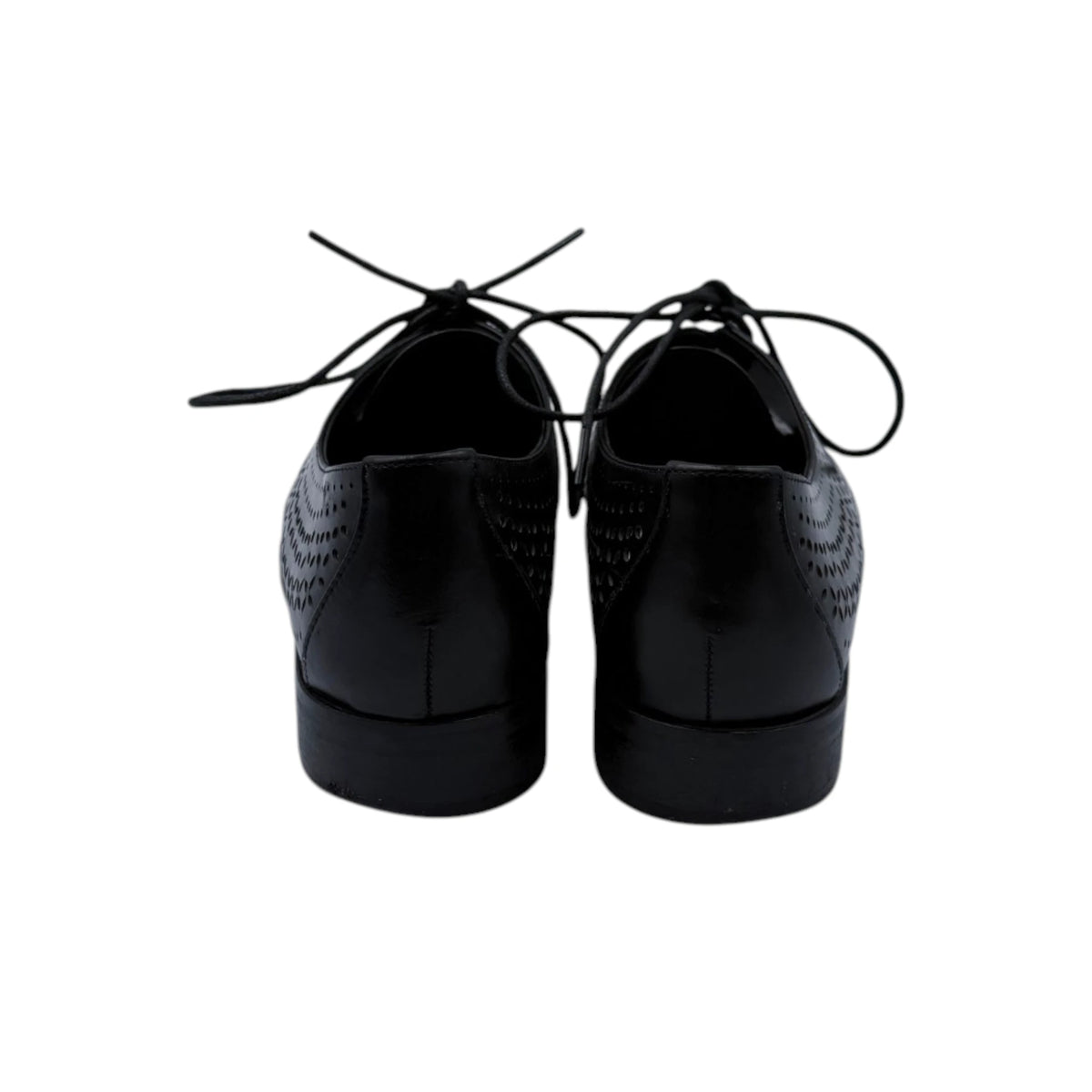 Alaïa Leather Perforated Accent Derby Shoes