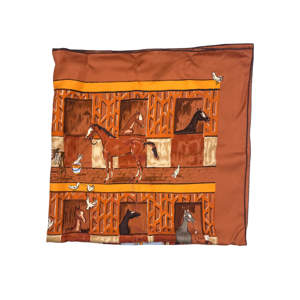 Hermès Écuries Silk Carat Scarf