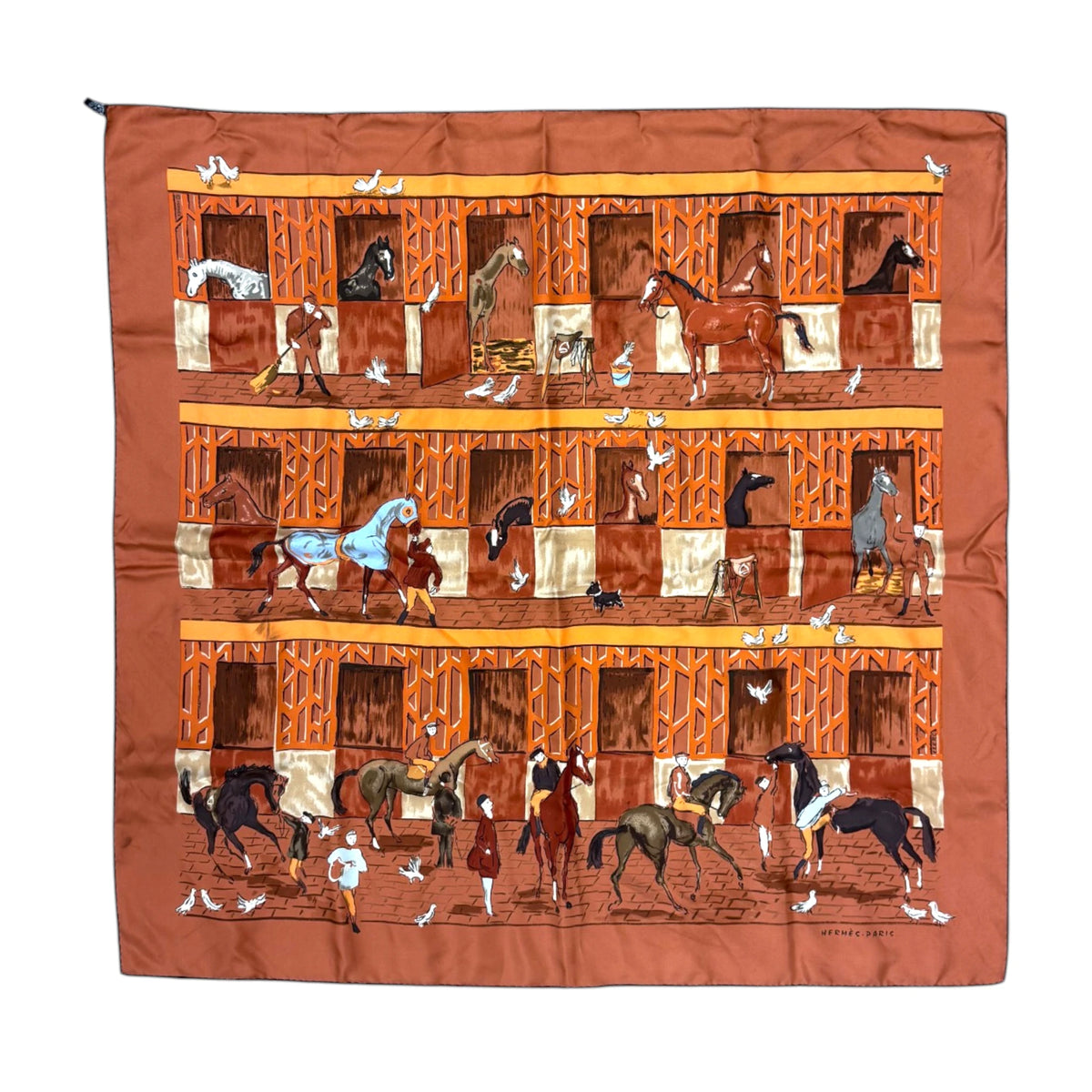 Hermès Écuries Silk Carat Scarf