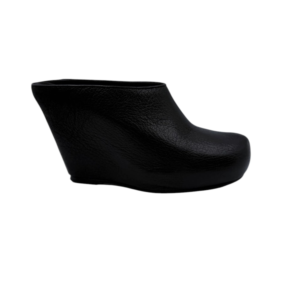 Rick Owens Leather Wedge Mules