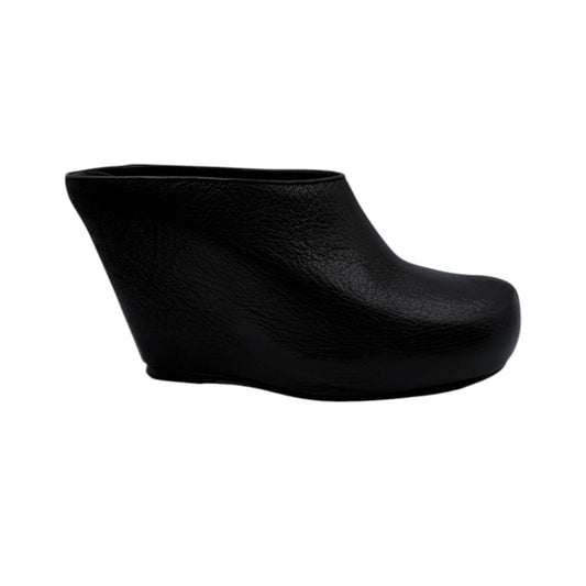 Rick Owens Leather Wedge Mules