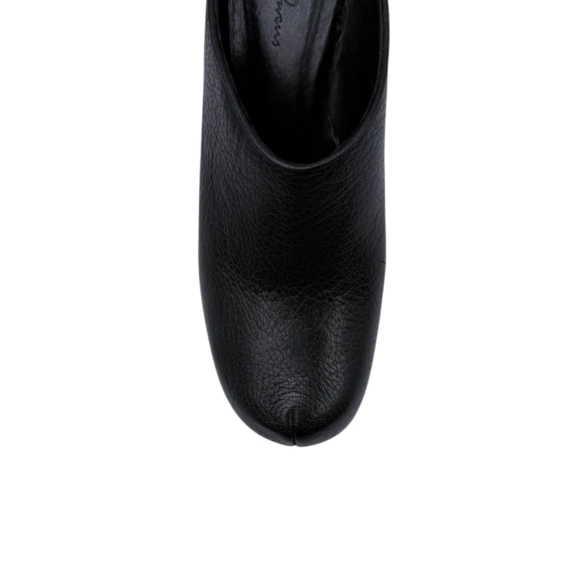 Rick Owens Leather Wedge Mules
