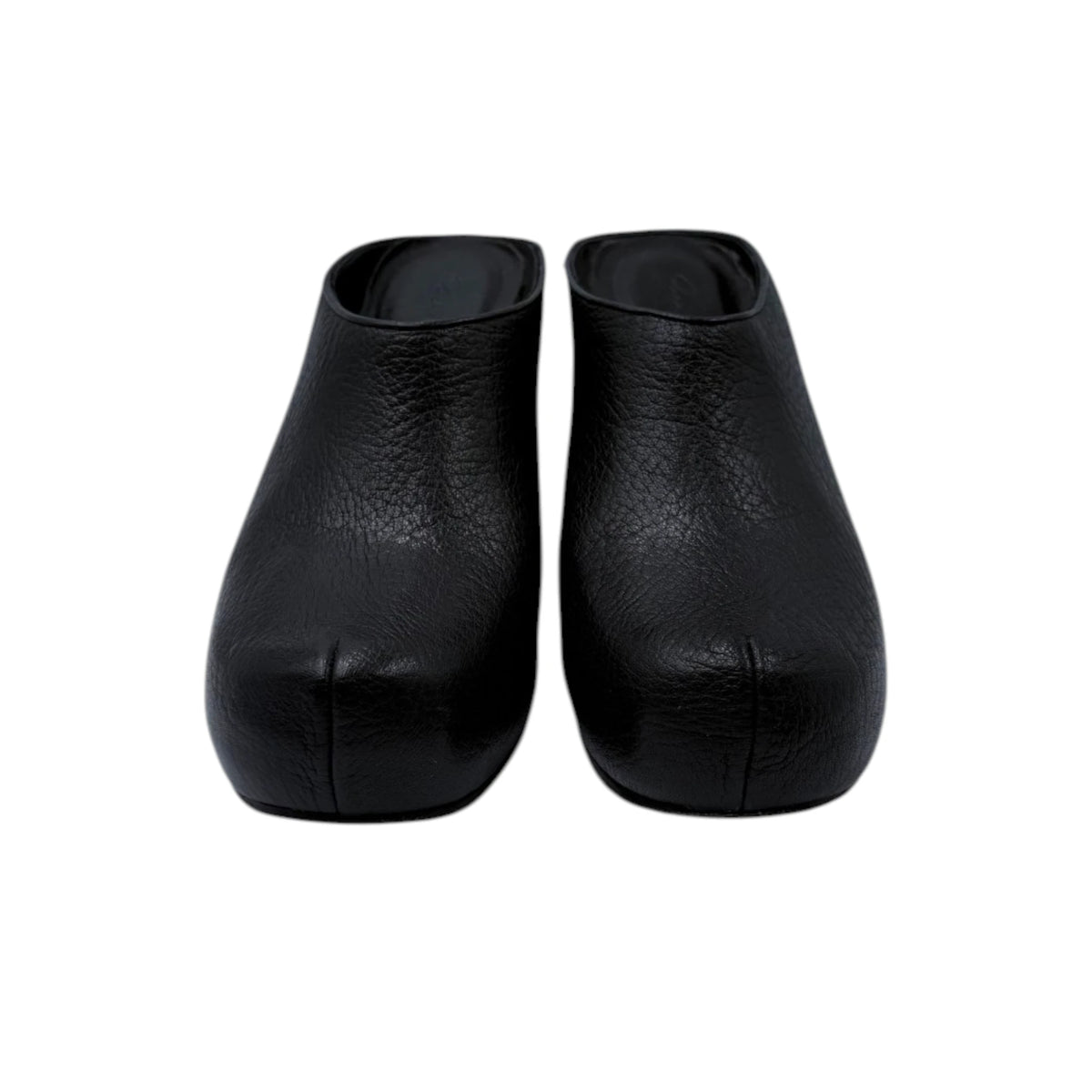 Rick Owens Leather Wedge Mules