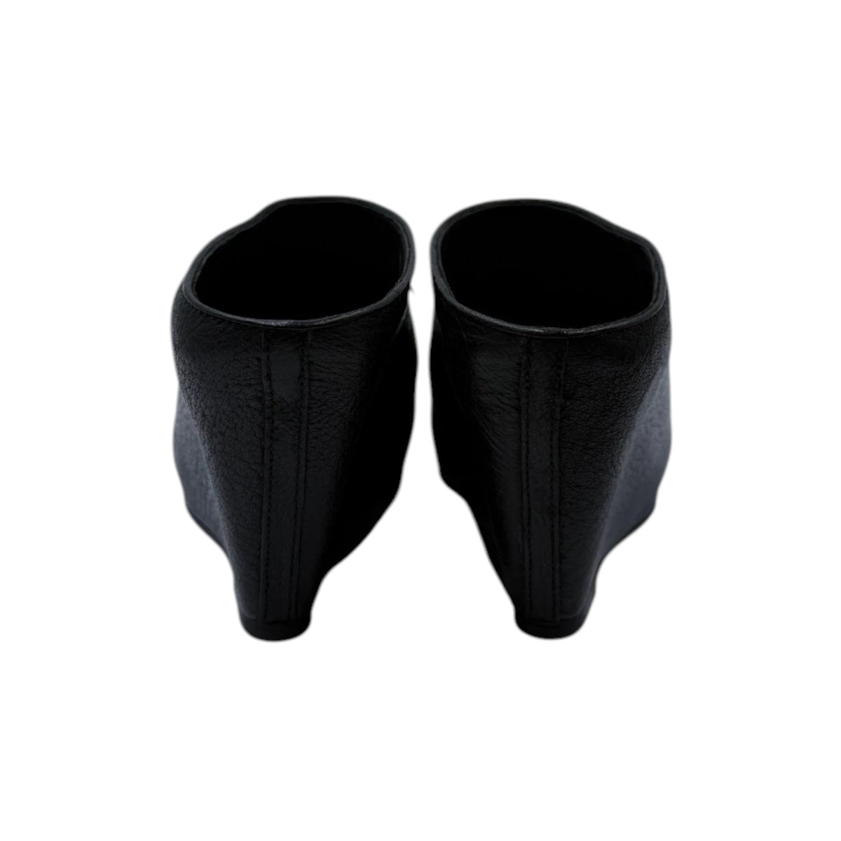Rick Owens Leather Wedge Mules