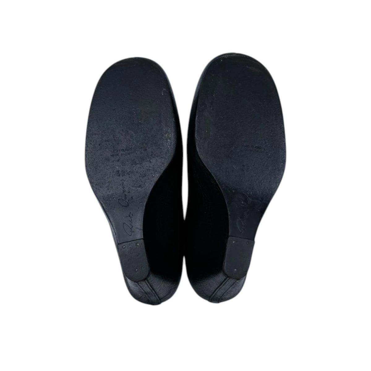 Rick Owens Leather Wedge Mules