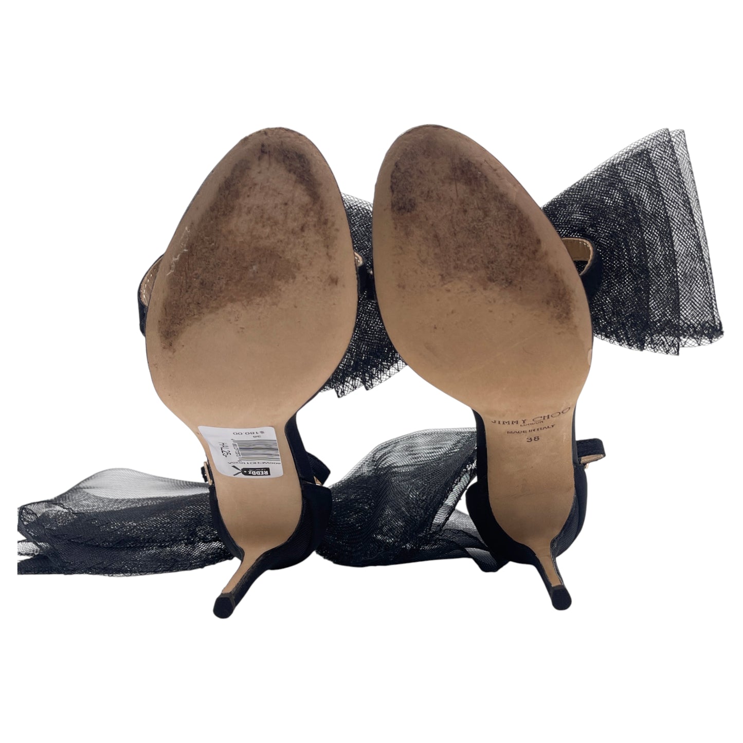 Jimmy Choo Aveline Bow Satin Sandals