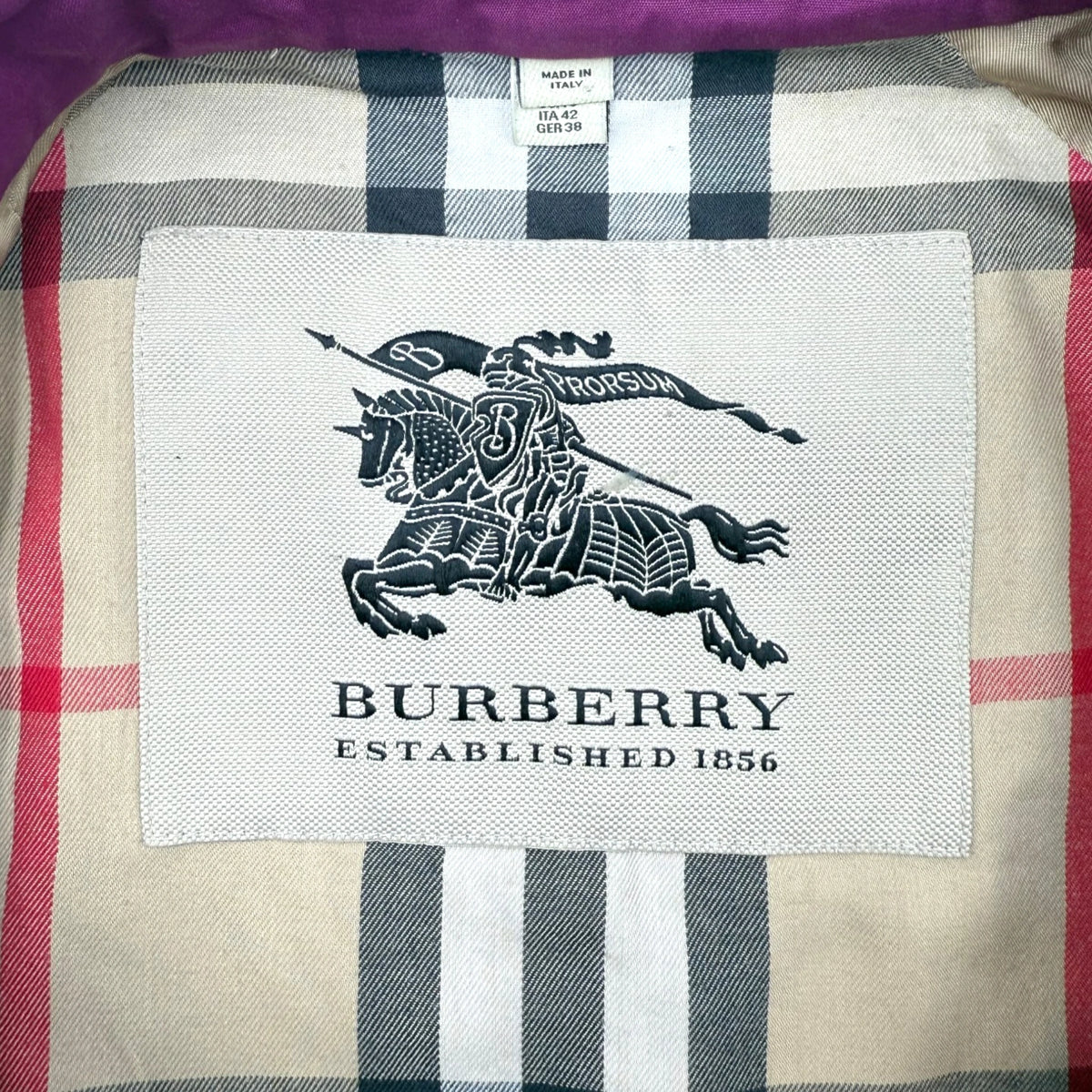 Burberry Prorsum Magenta Trench Coat