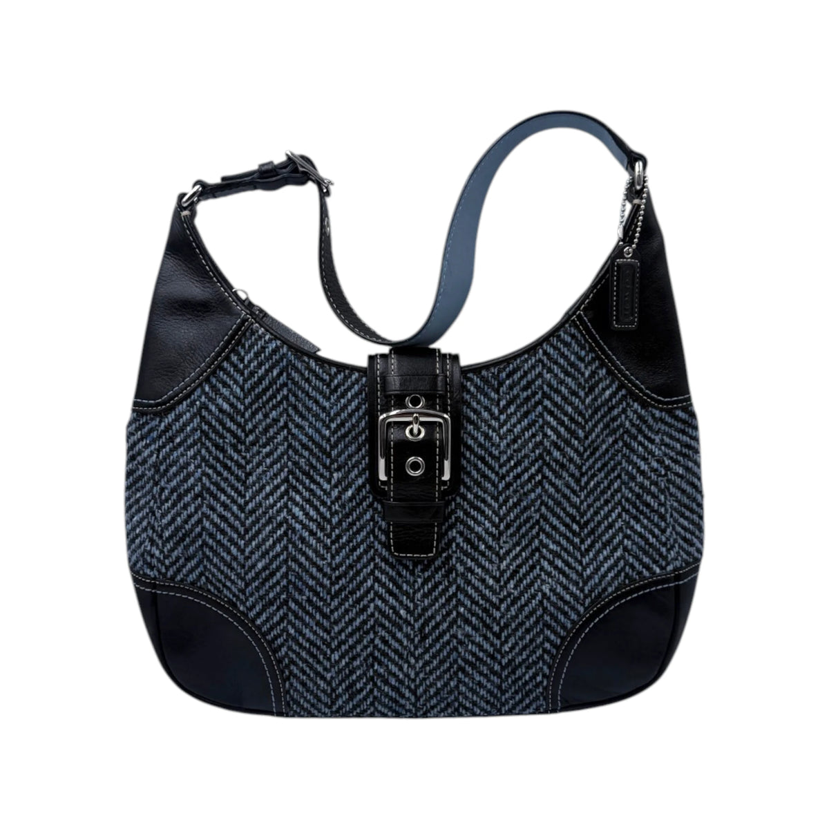 Coach Herringbone Hampton Slim Hobo Bag