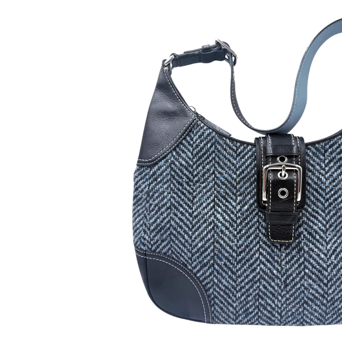 Coach Herringbone Hampton Slim Hobo Bag