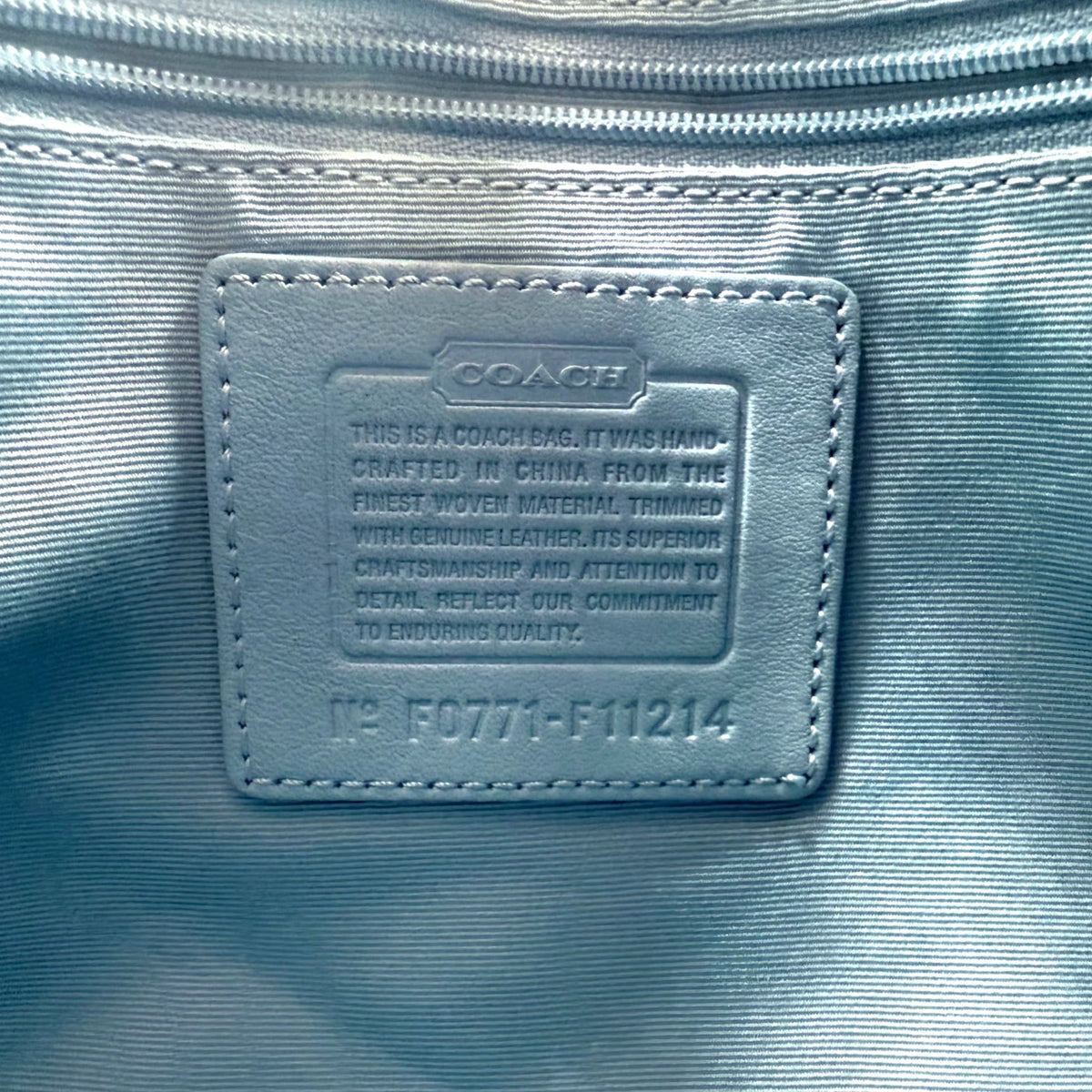 Coach Herringbone Hampton Slim Hobo Bag