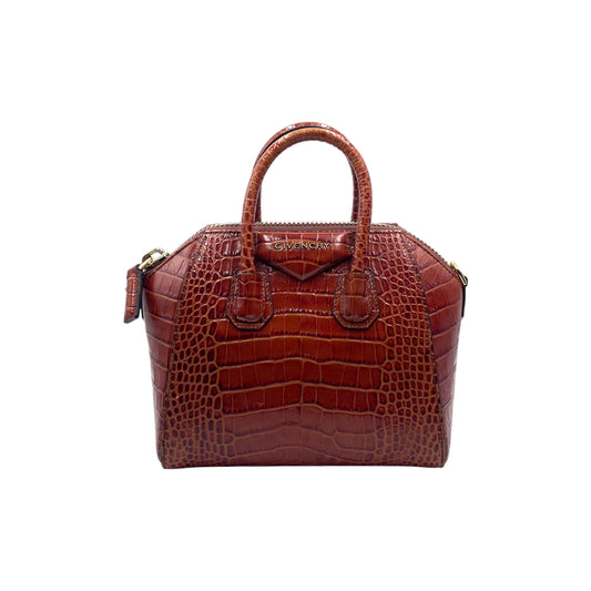 Givenchy Croc-Embossed Mini Antigona Bag