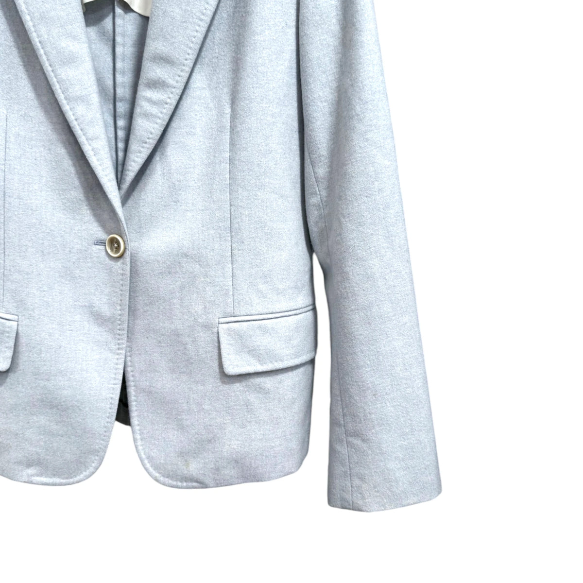 Jil Sander Gray Blue Cashmere Blazer
