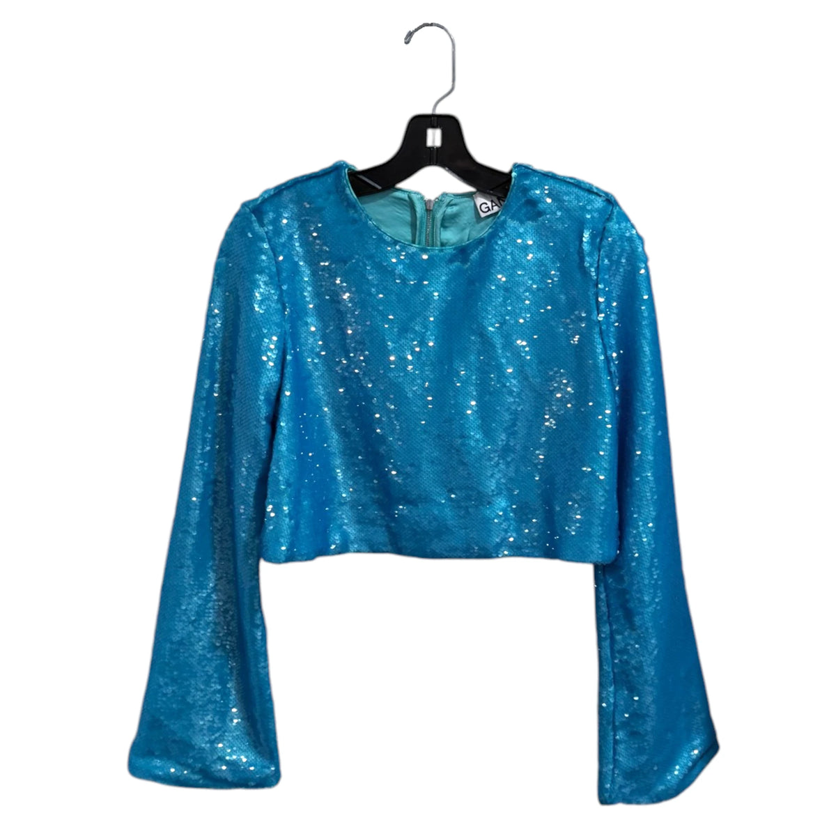Ganni Sequin Embellished Crop Top