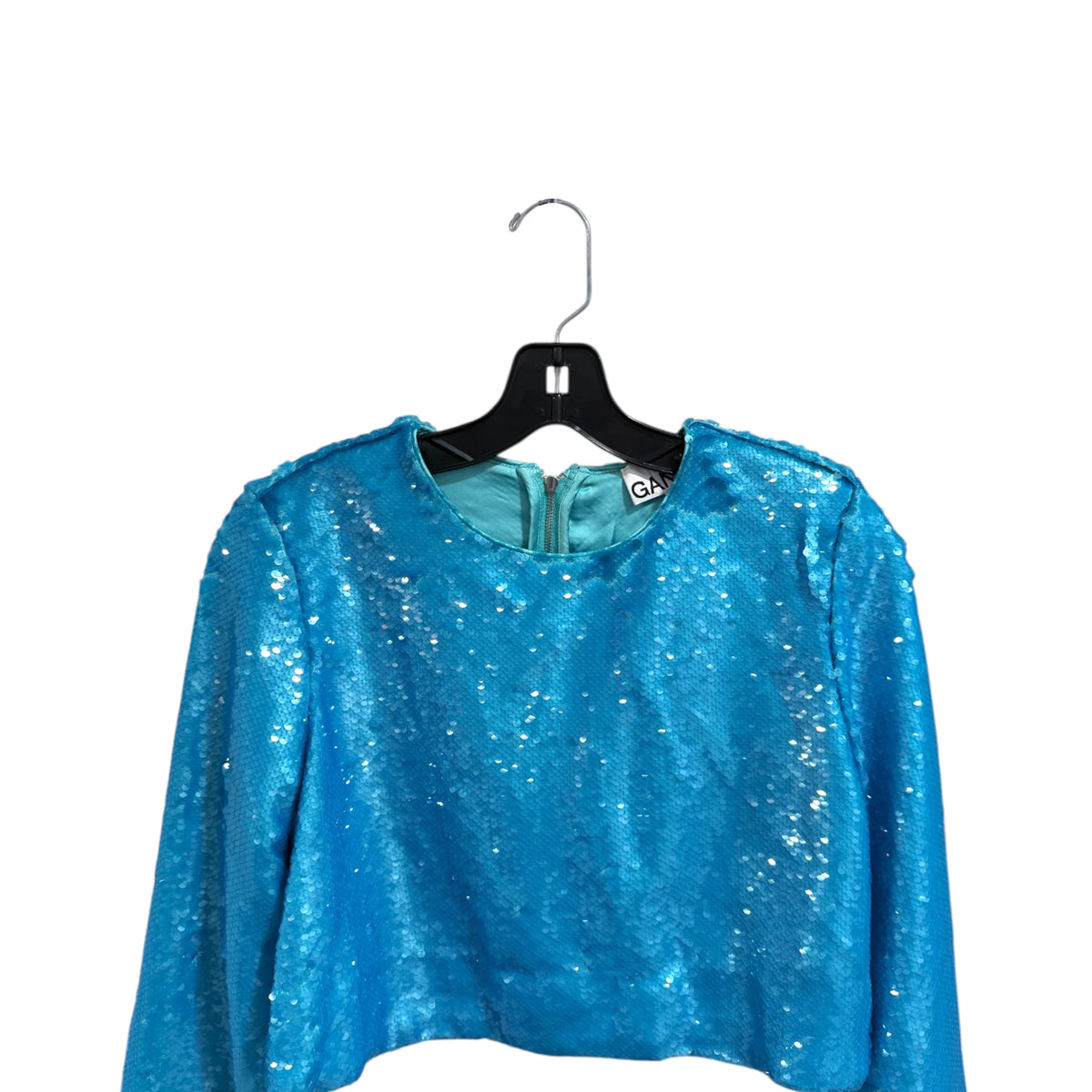 Ganni Sequin Embellished Crop Top