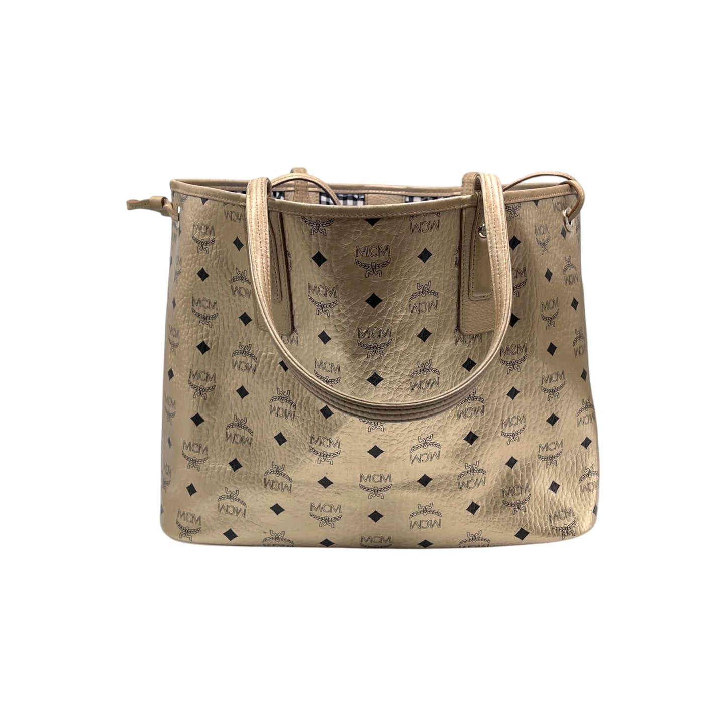 MCM Metallic Shopper Medium Tote