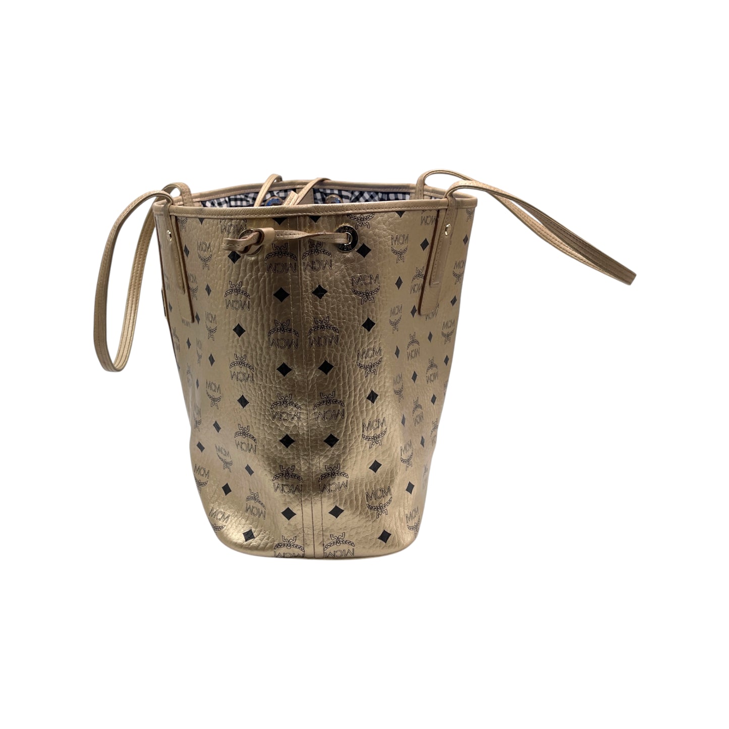 MCM Metallic Shopper Medium Tote