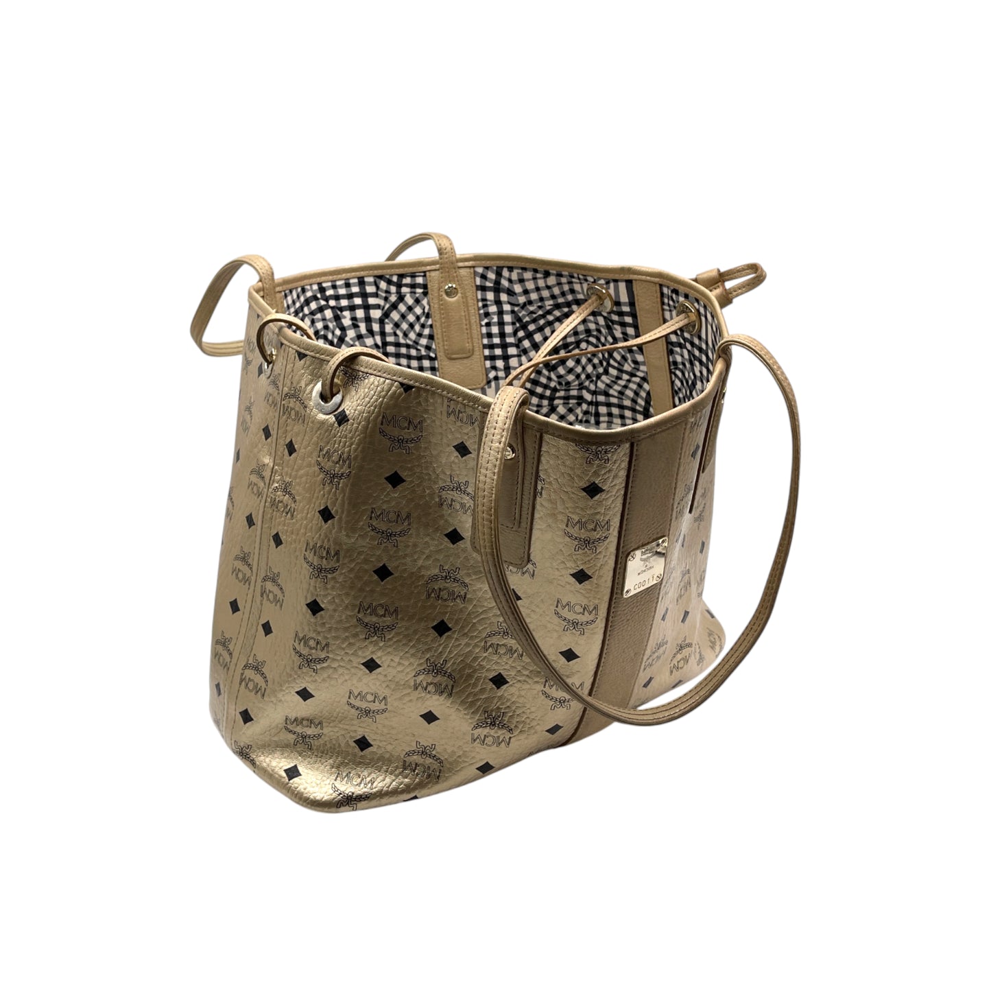 MCM Metallic Shopper Medium Tote