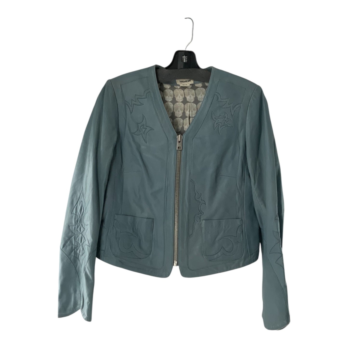 Zadig and Voltaire Blue Leather Jacket