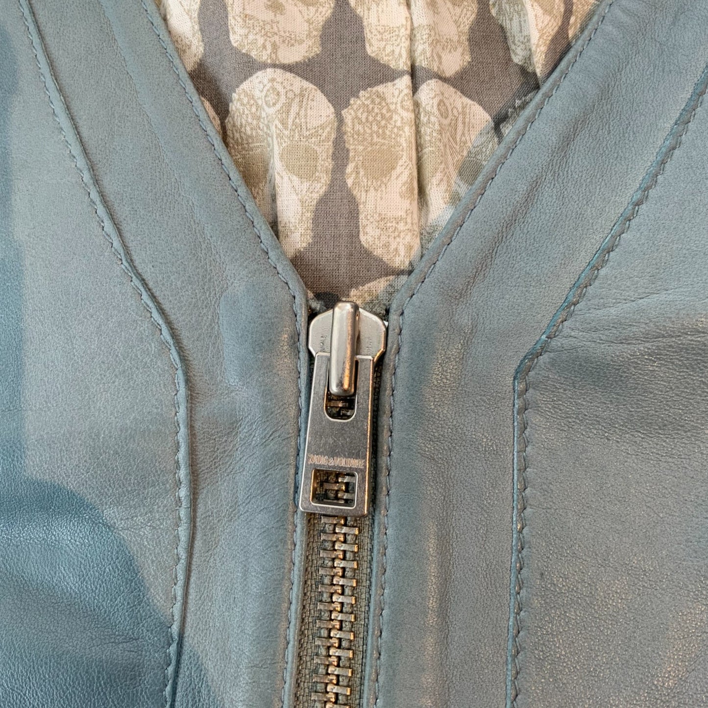 Zadig and Voltaire Blue Leather Jacket