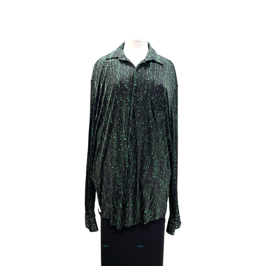 Vetements Matrix Green Code Long Sleeve Shirt