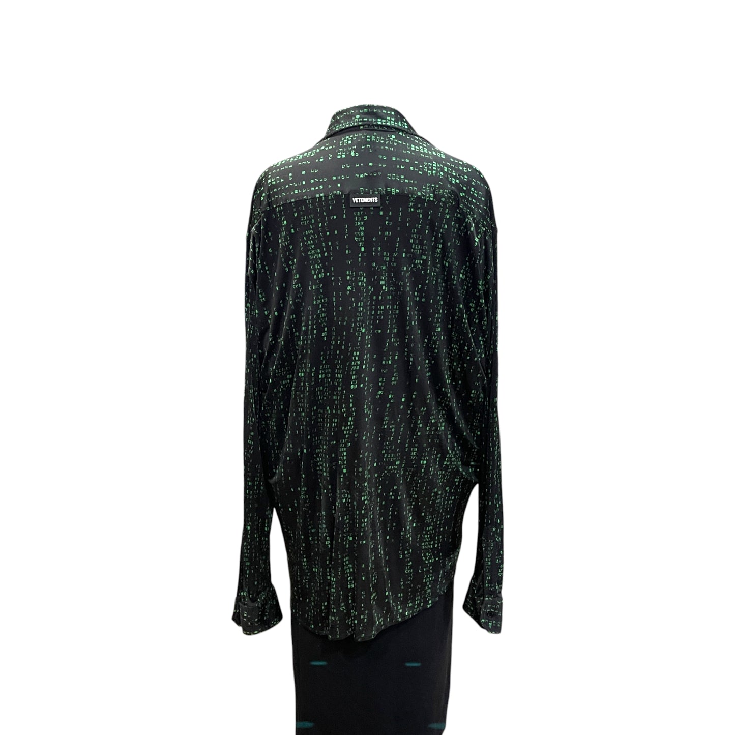 Vetements Matrix Green Code Long Sleeve Shirt