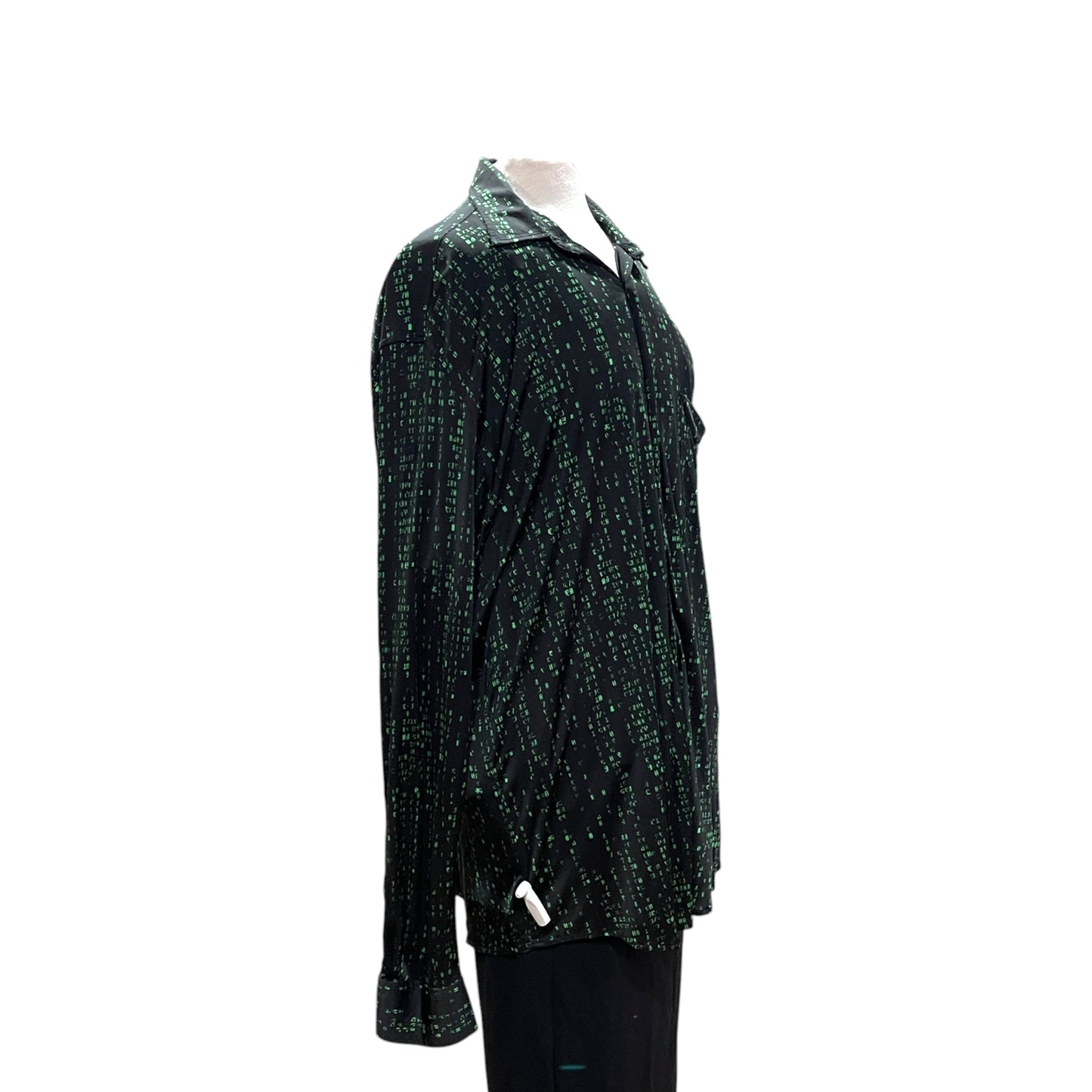 Vetements Matrix Green Code Long Sleeve Shirt