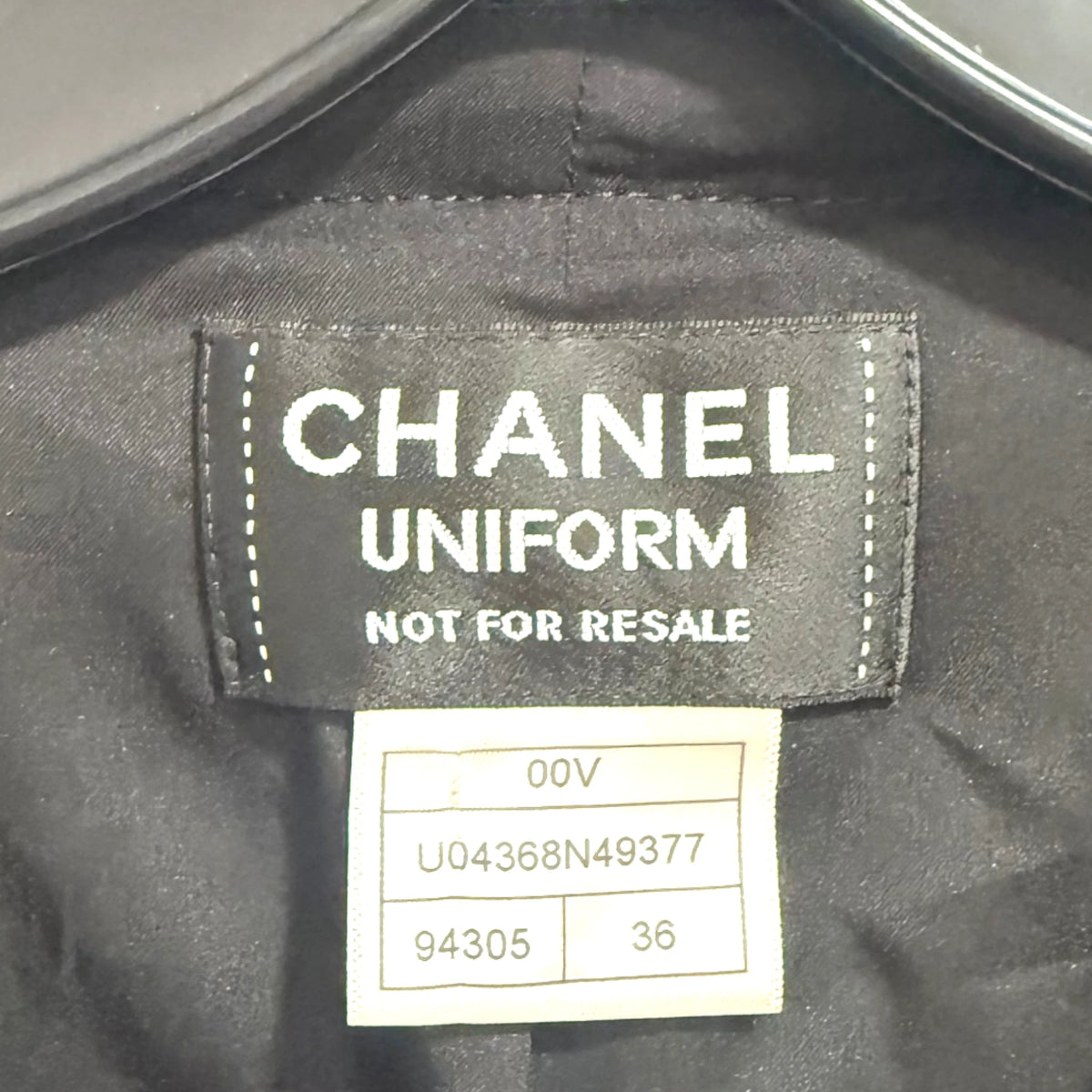 Chanel Uniform Black Wool V-Neck Blazer