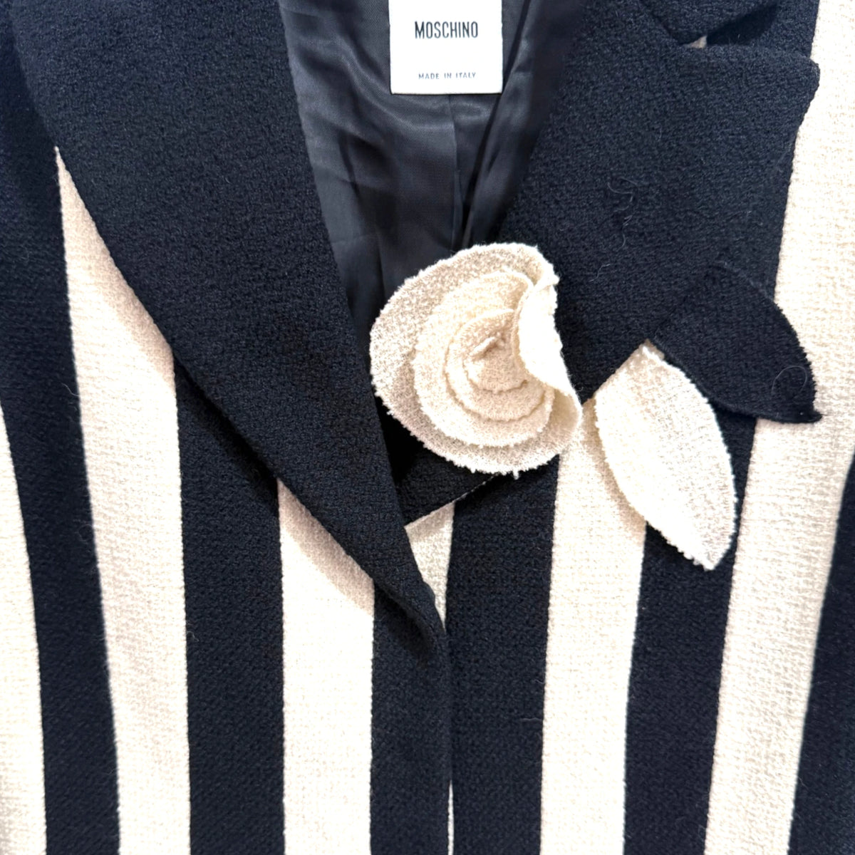 Moschino Black White Striped Blazer