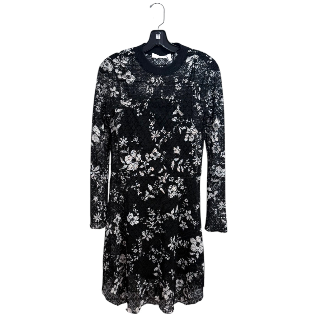 See by Chloe Black Long Sleeve Floral Dress