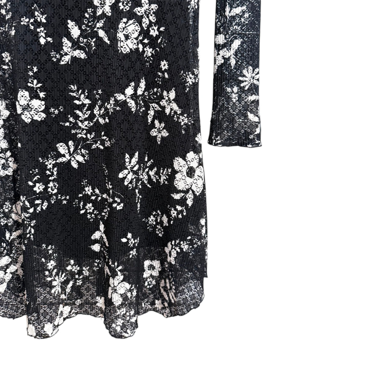 See by Chloe Black Long Sleeve Floral Dress