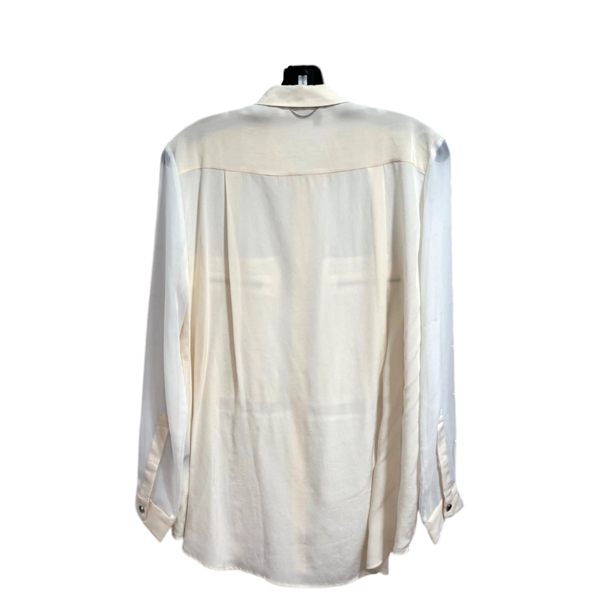 The Kooples Cream Sheer Button Top
