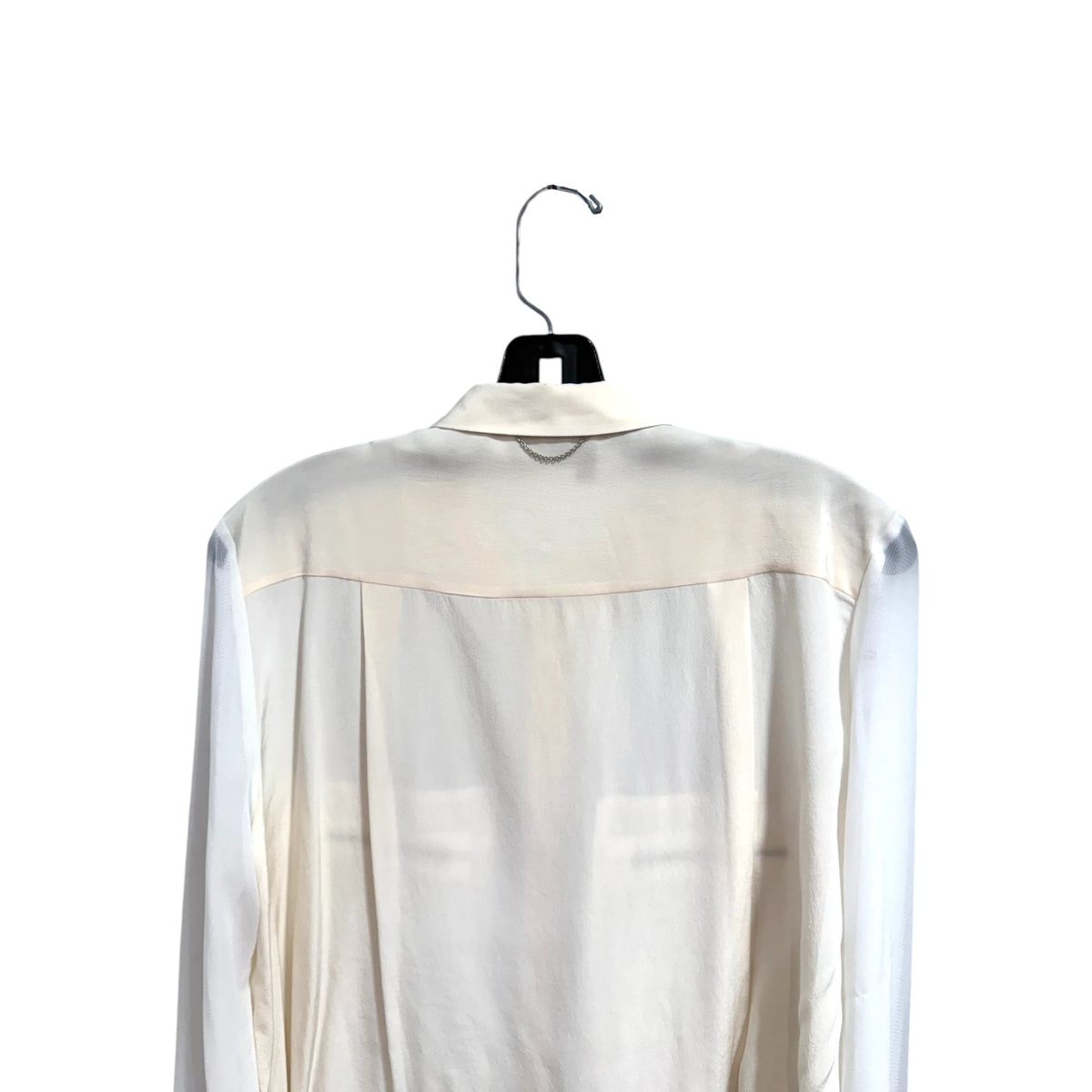 The Kooples Cream Sheer Button Top