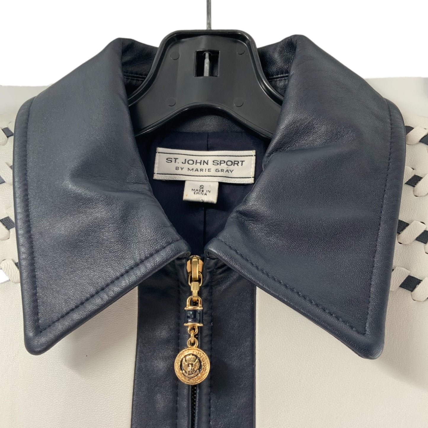 St. John Sport White Leather Jacket