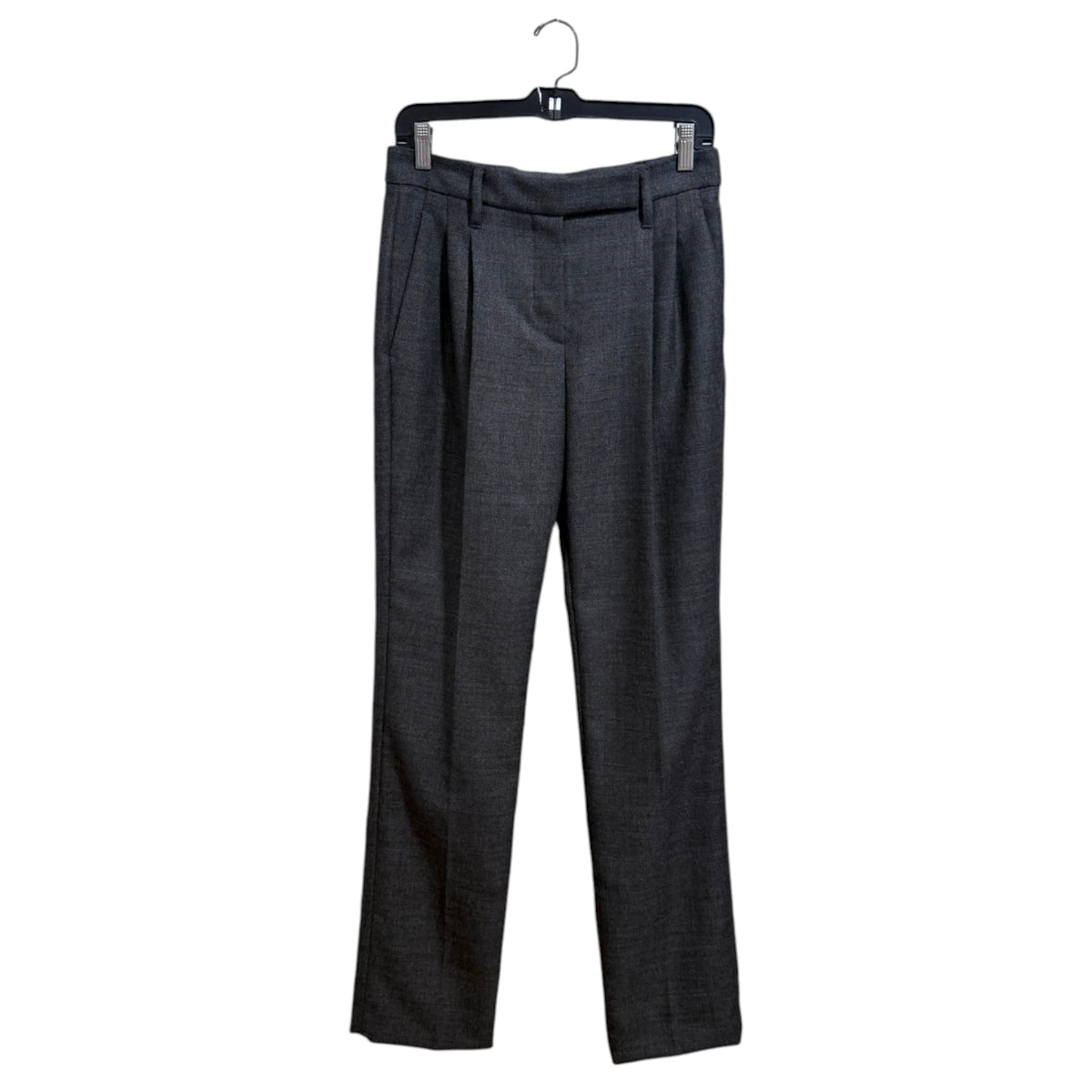 Brunello Cucinelli Gray Wool Pleated Trousers