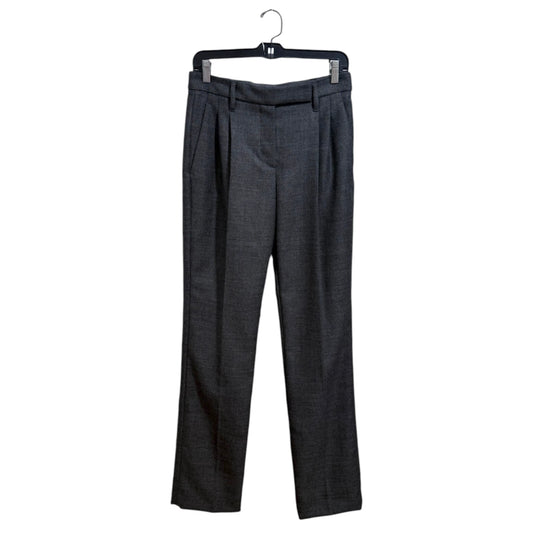Brunello Cucinelli Gray Wool Pleated Trousers