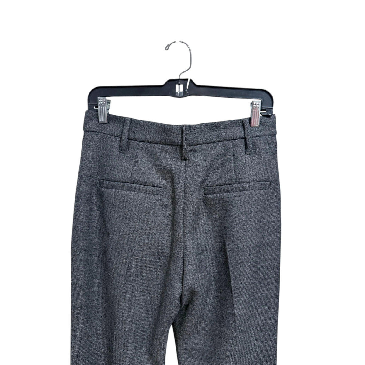 Brunello Cucinelli Gray Wool Pleated Trousers