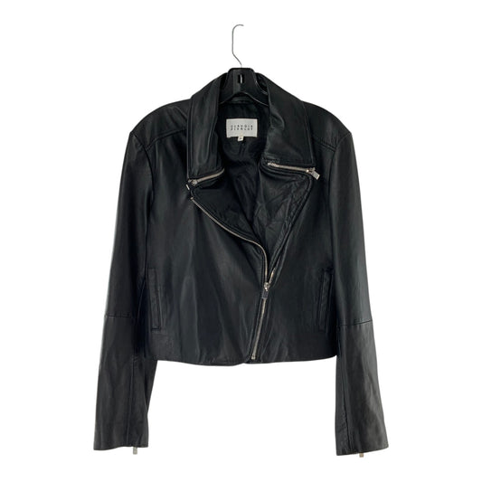 Claudie Pierlot Black Leather Moto Jacket