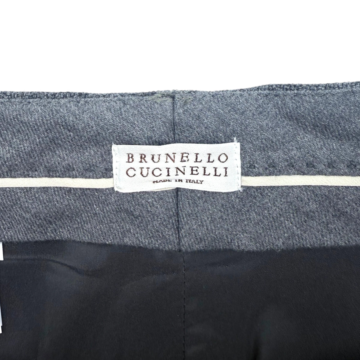Brunello Cucinelli Gray Wool Pleated Trousers
