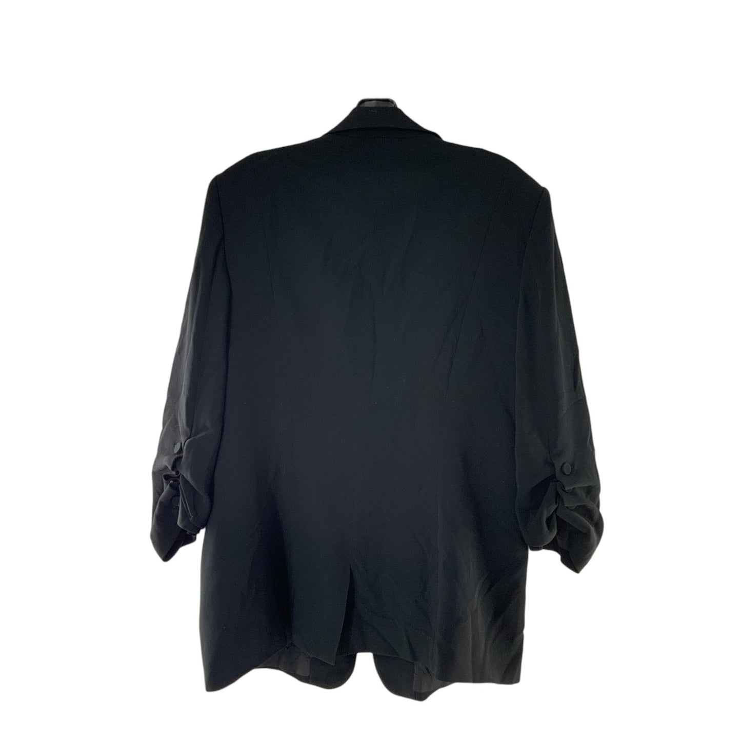 Cinq A Sept Black Ruched Sleeve Blazer