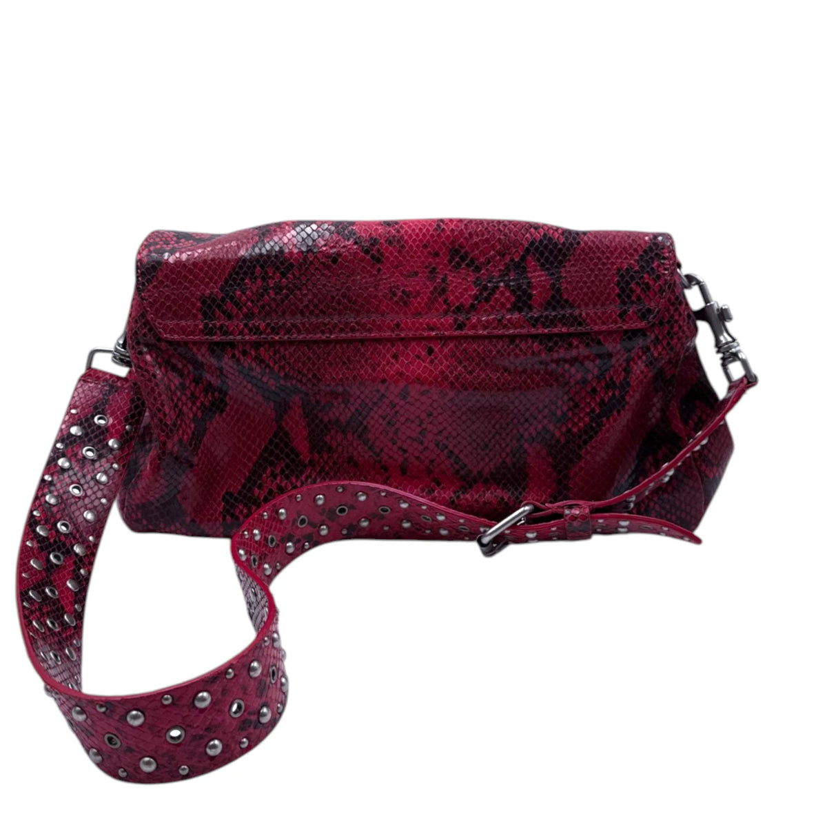Dries Van Noten Red Snakeskin Shoulder Bag