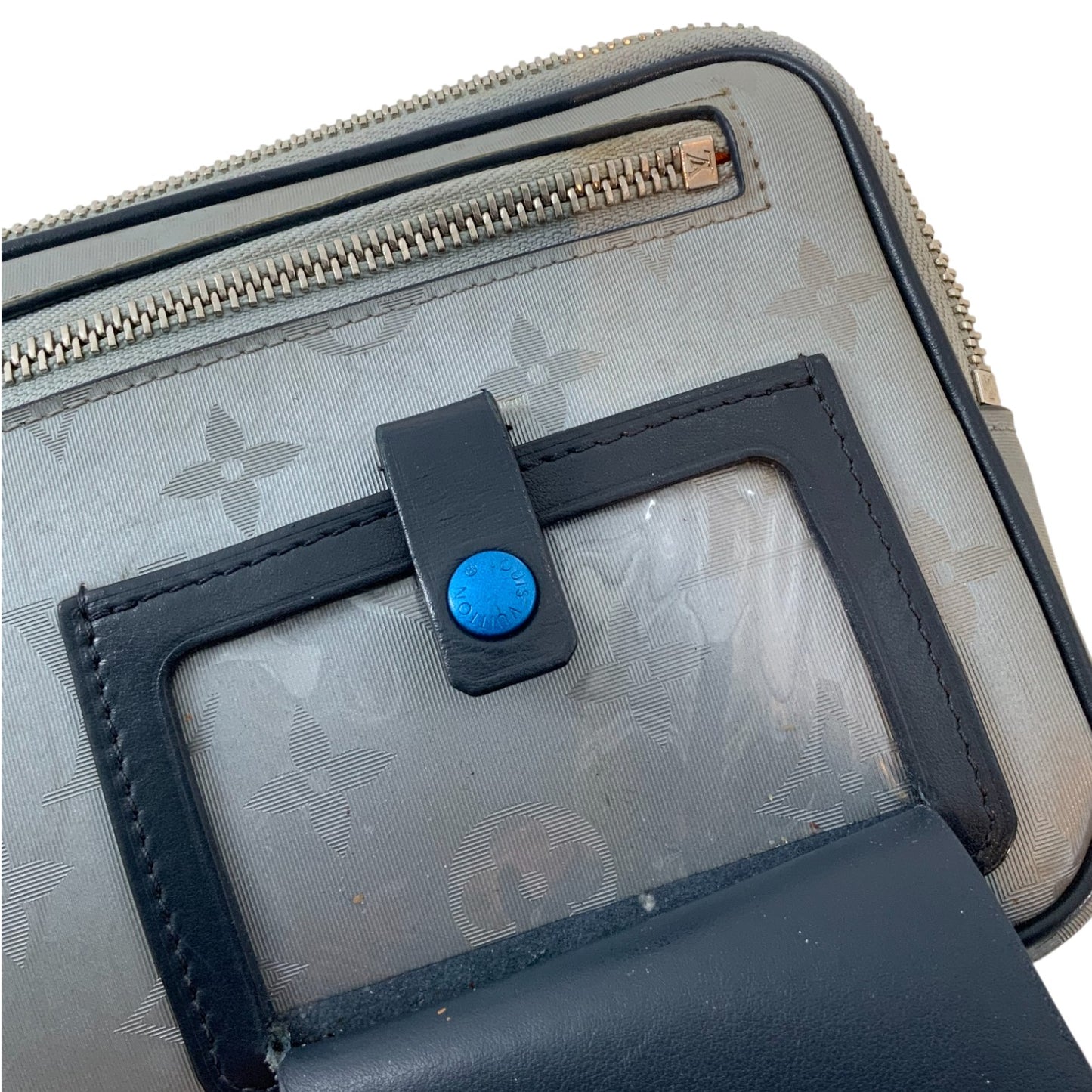 Louis Vuitton Alpha Clutch in Monogram Satellite Silver Canvas