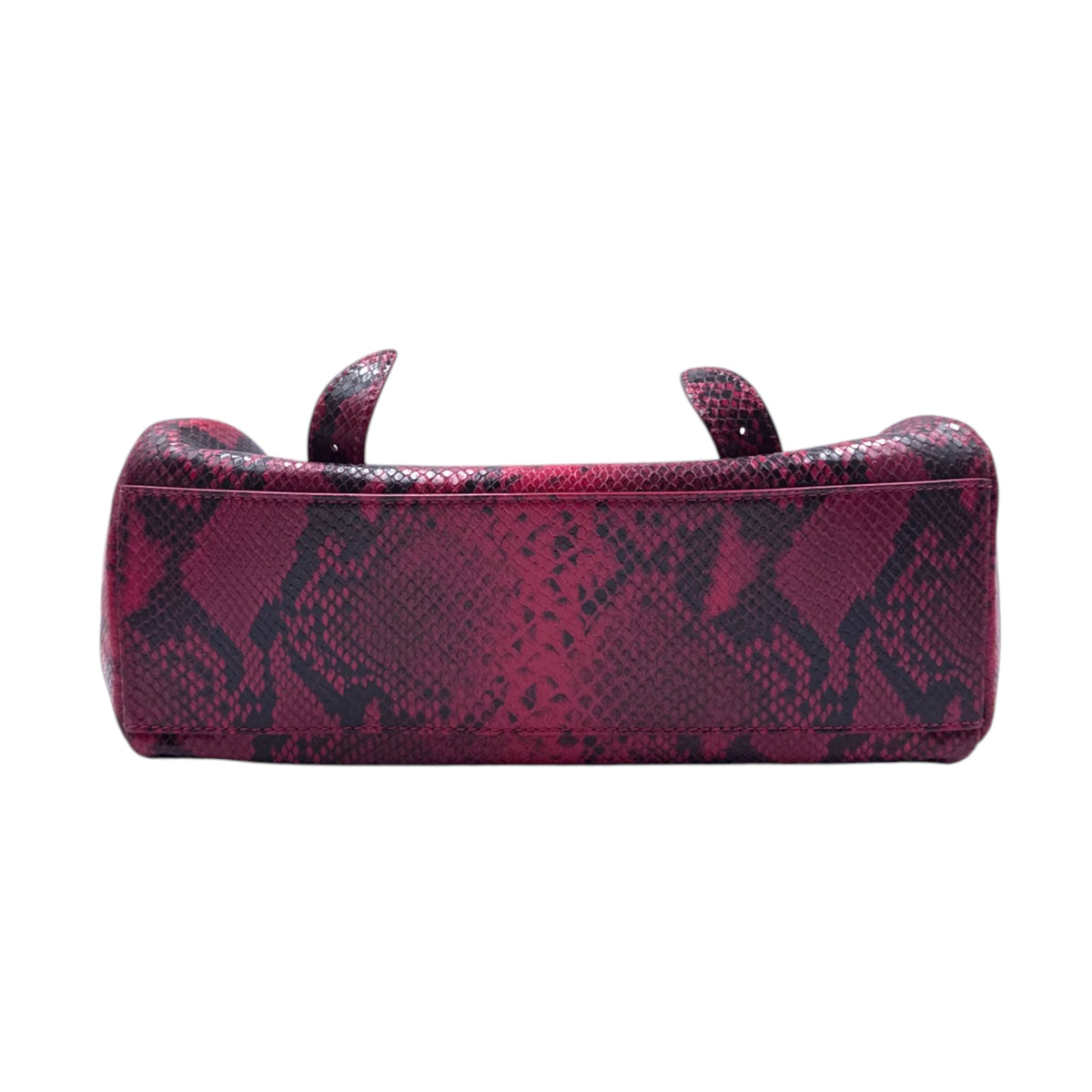 Dries Van Noten Red Snakeskin Shoulder Bag