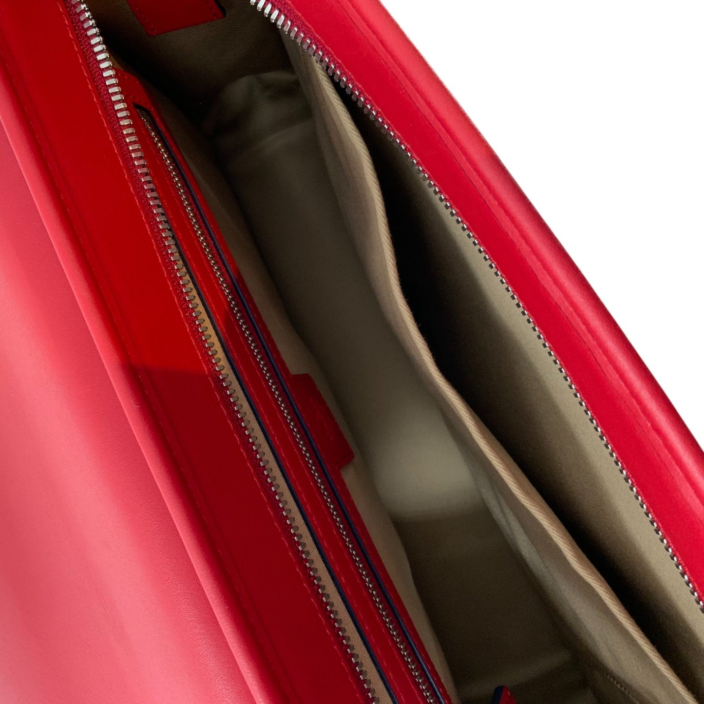 MCM Red Canvas Leather Messenger Bag