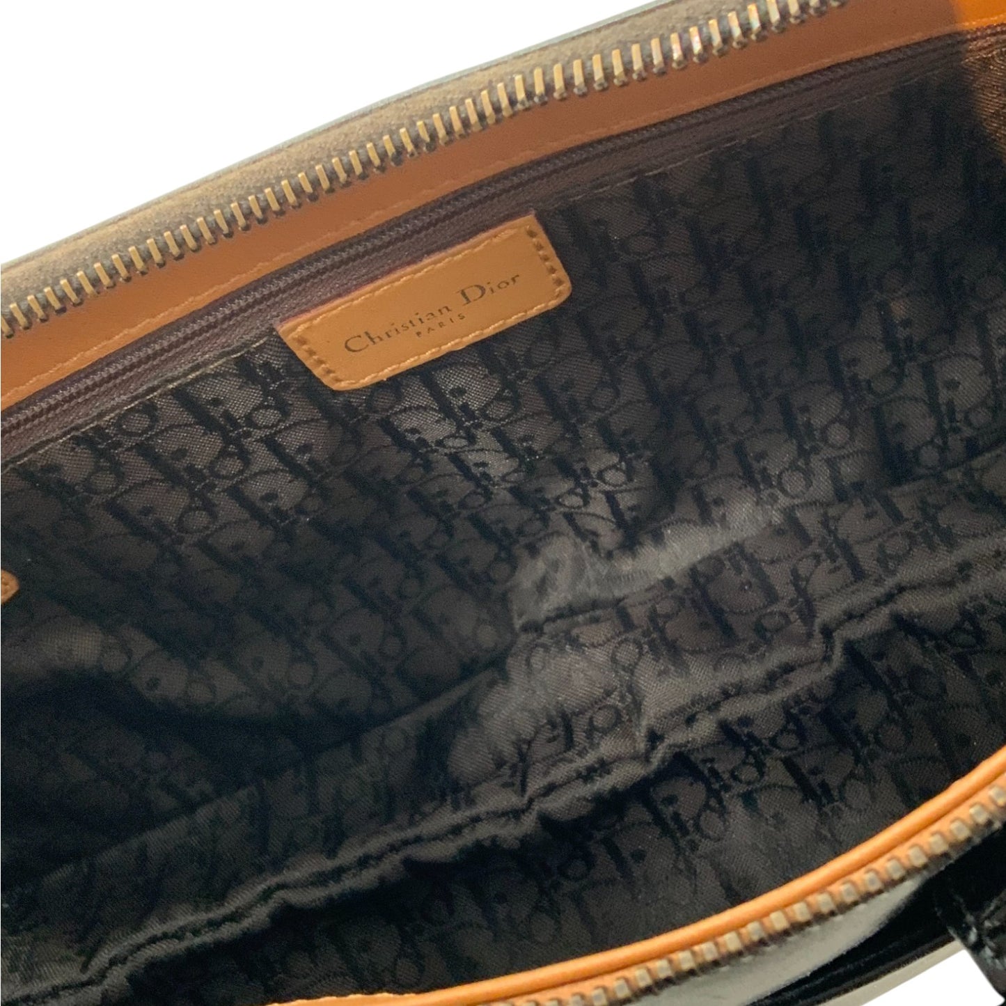 Christian Dior Black Leather Croissant Shoulder Bag